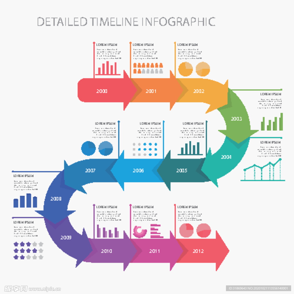 信息图模板 流程