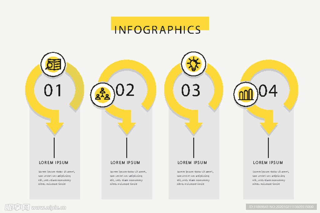 信息图模板 流程