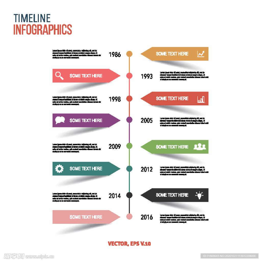 信息图模板 流程