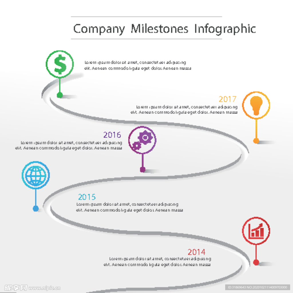 信息图模板 流程