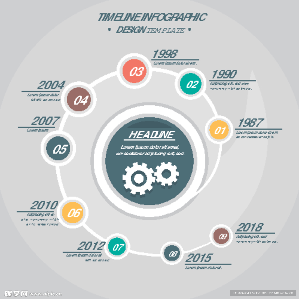 信息图模板 流程