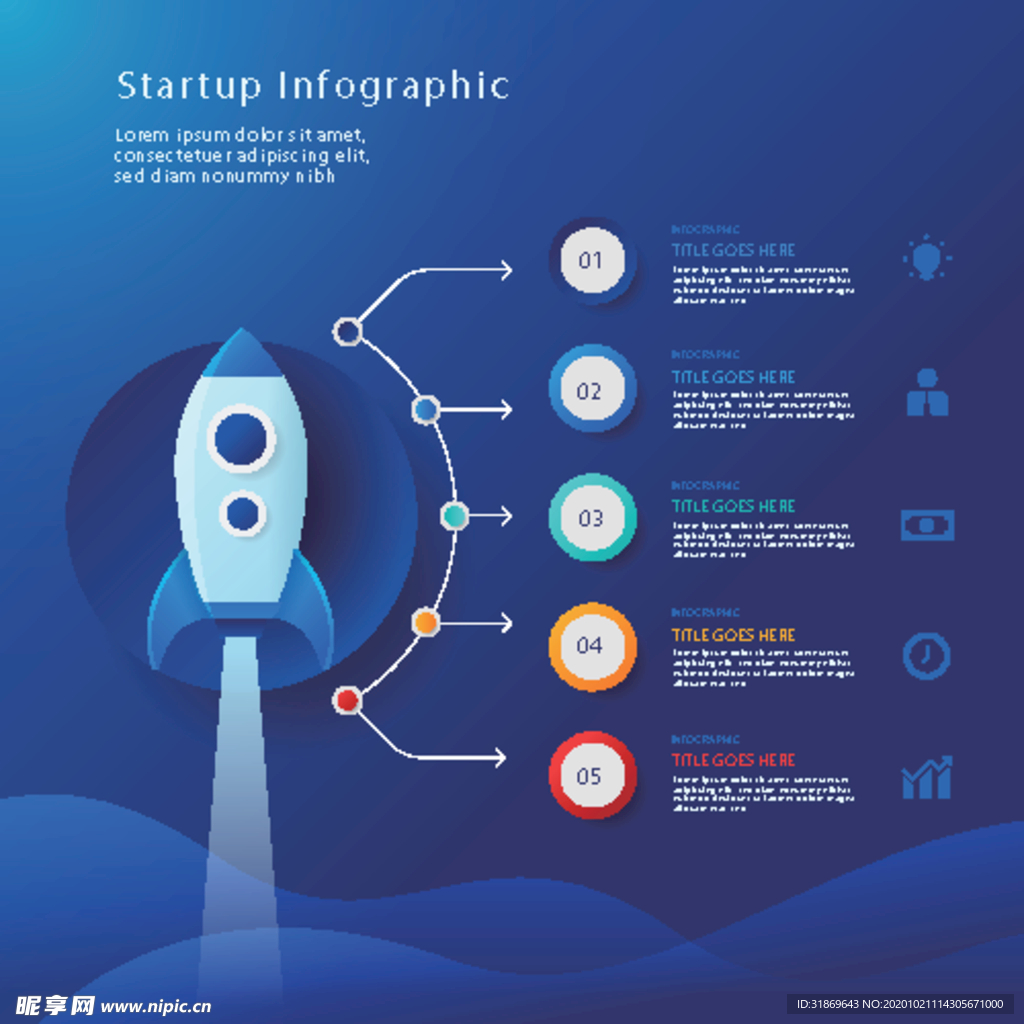 信息图模板 流程
