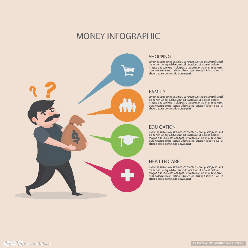 信息图模板 流程