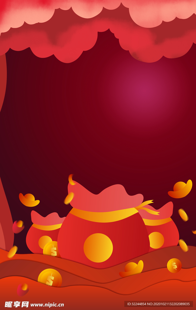 新年新春除夕海报牛年