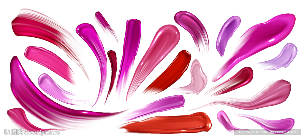 指甲油颜色  口红笔触