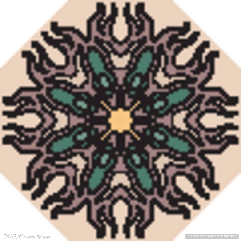 古典少数民族花纹底纹矢量