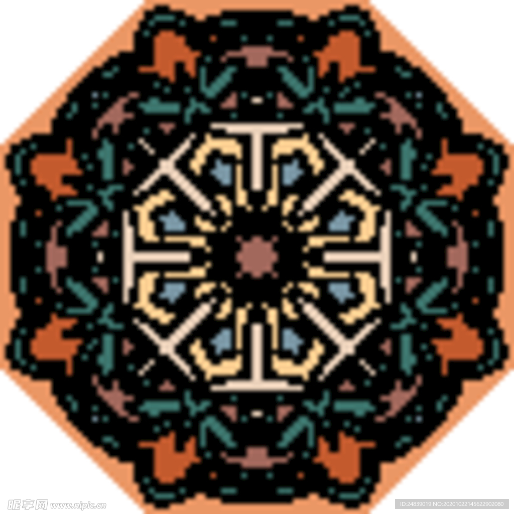 古典少数民族花纹底纹矢量