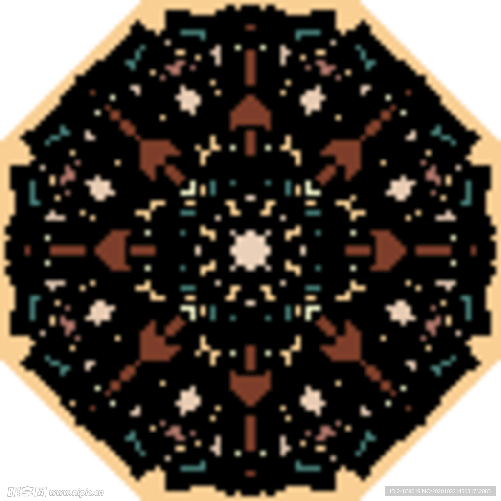 古典少数民族花纹底纹矢量