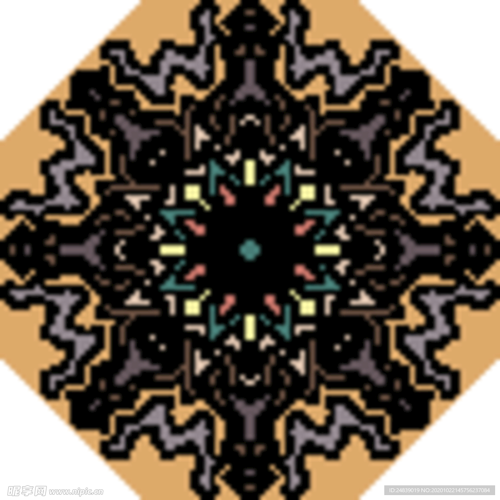 古典少数民族花纹底纹矢量