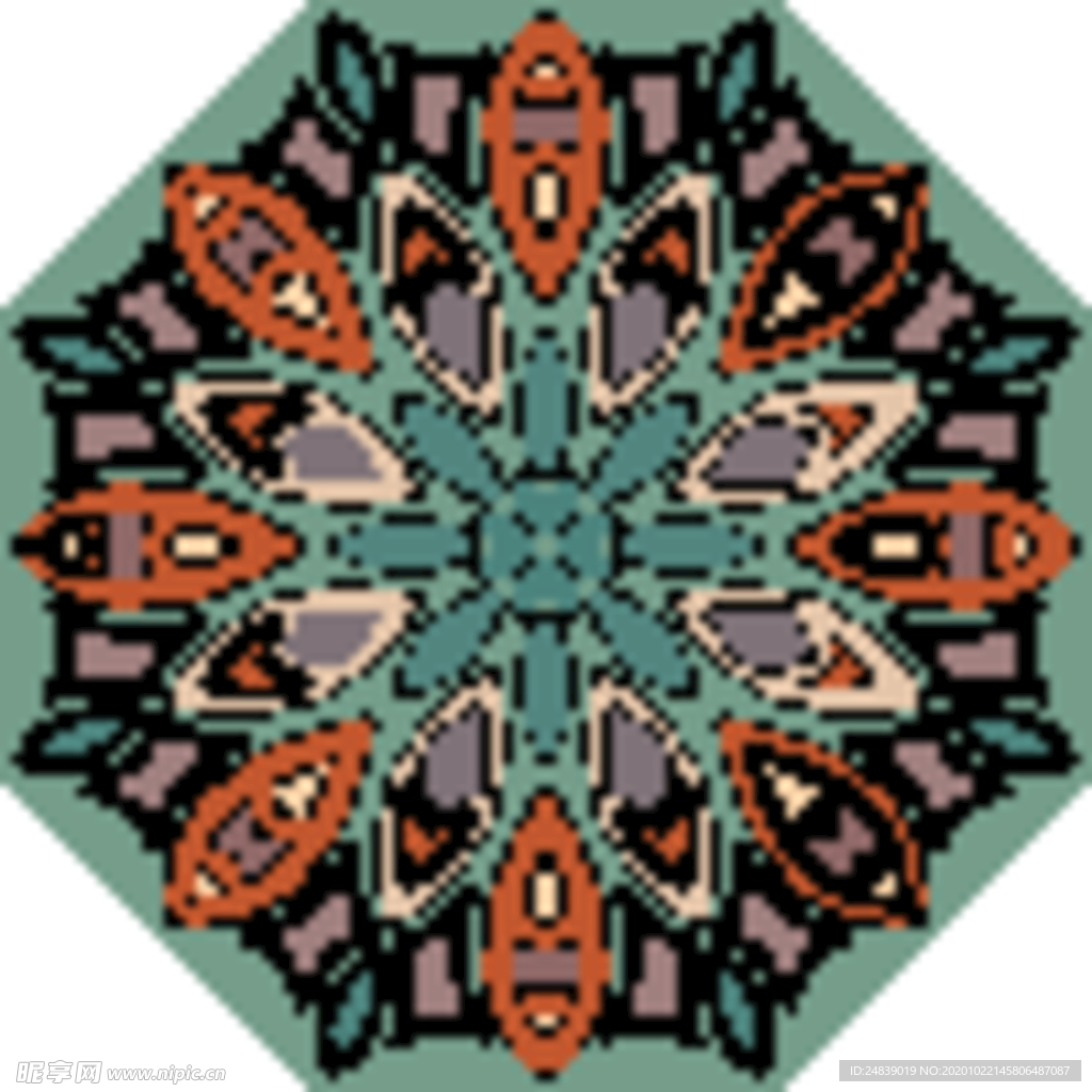 古典少数民族花纹底纹矢量