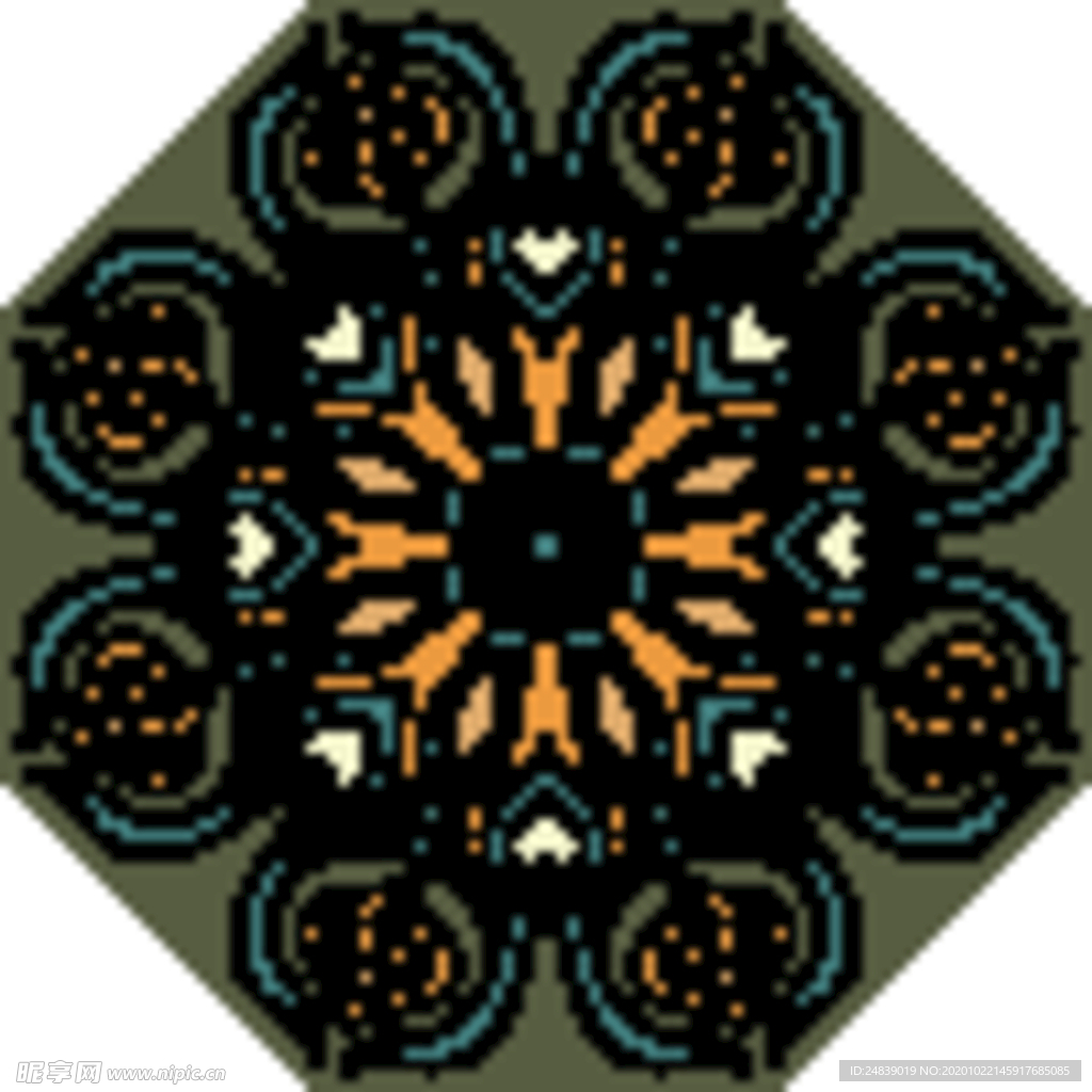 古典少数民族花纹底纹矢量