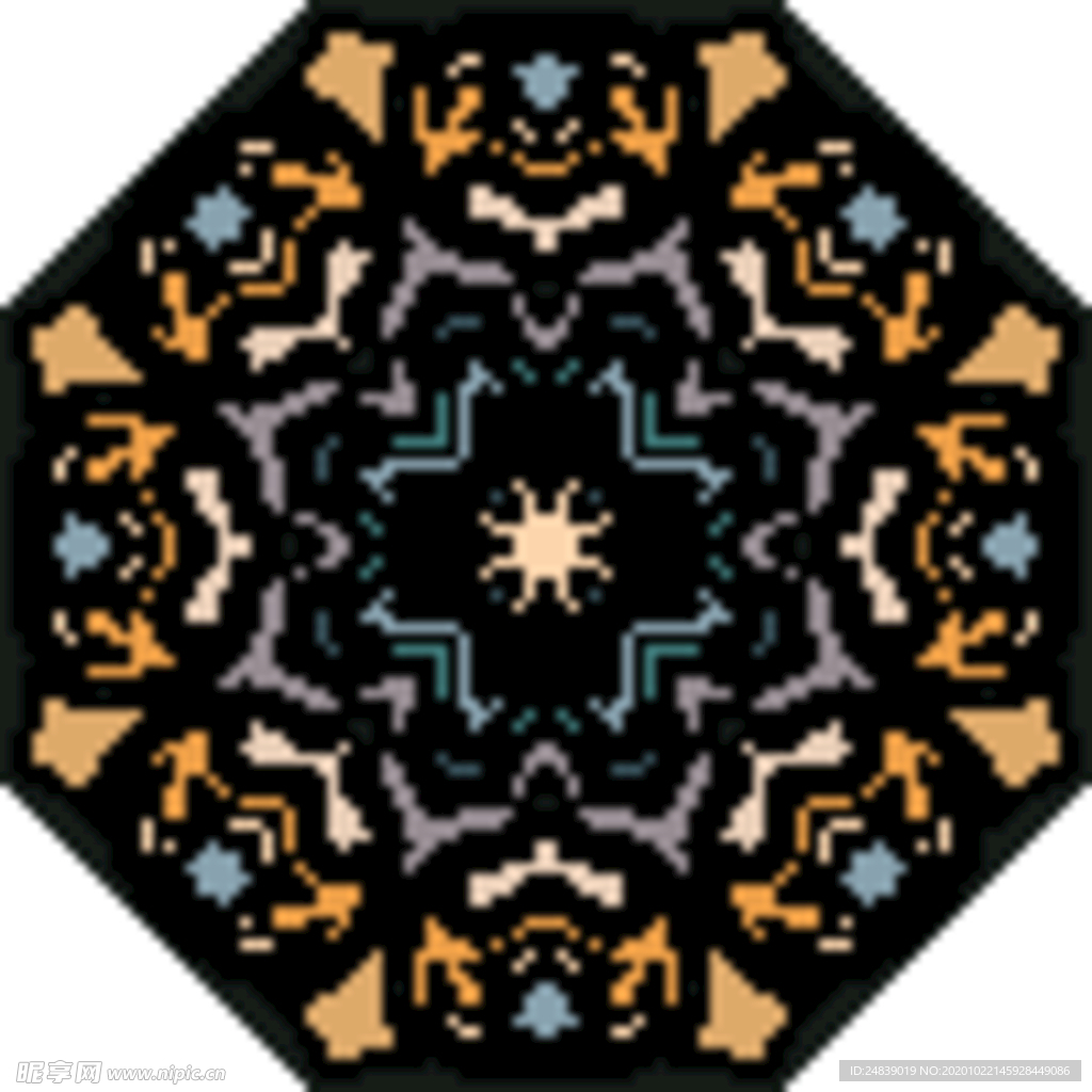 古典少数民族花纹底纹矢量