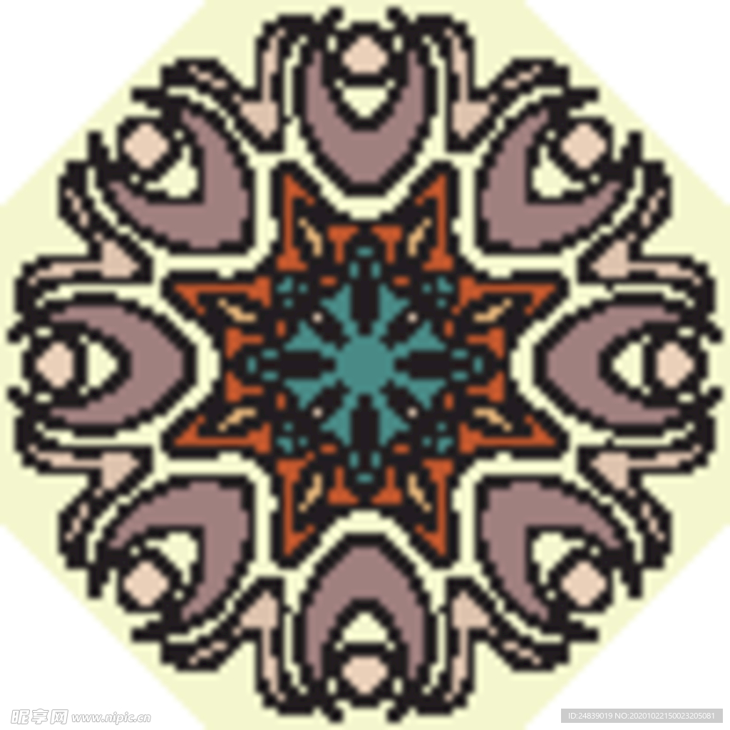 古典少数民族花纹底纹矢量