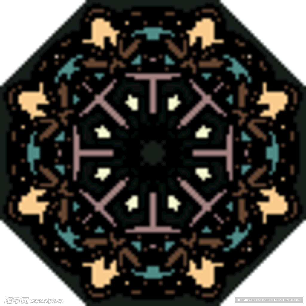 古典少数民族花纹底纹矢量