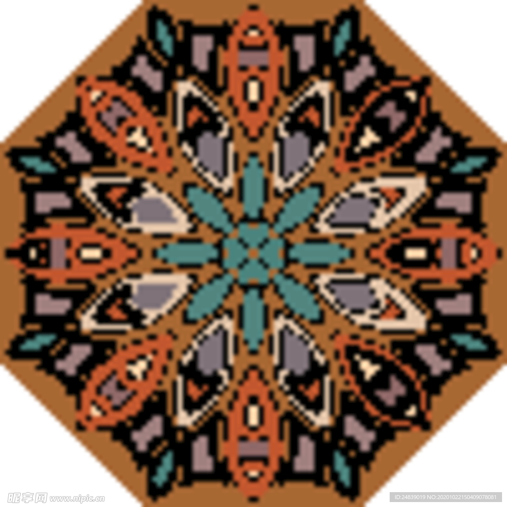 古典少数民族花纹底纹矢量