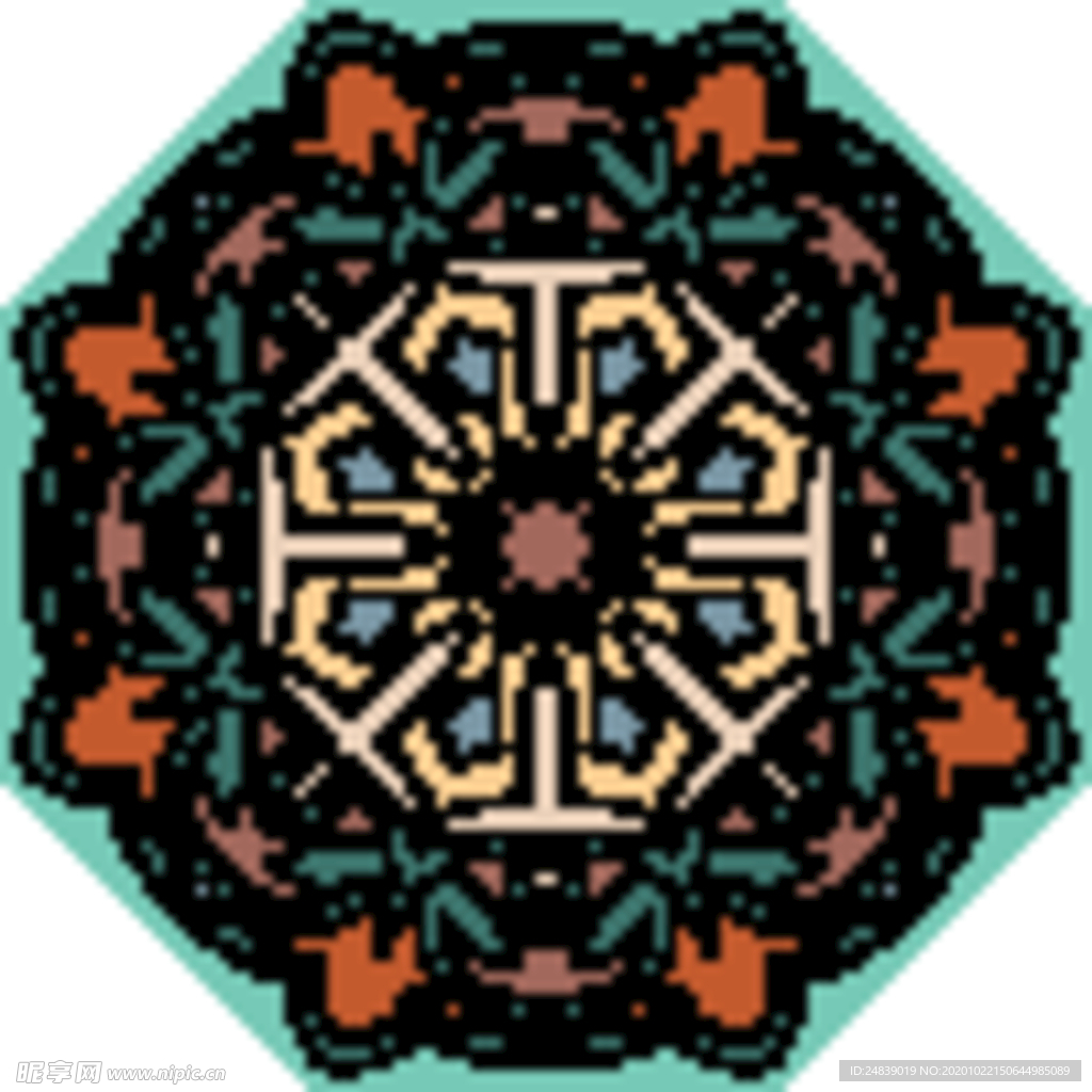 古典少数民族花纹底纹矢量