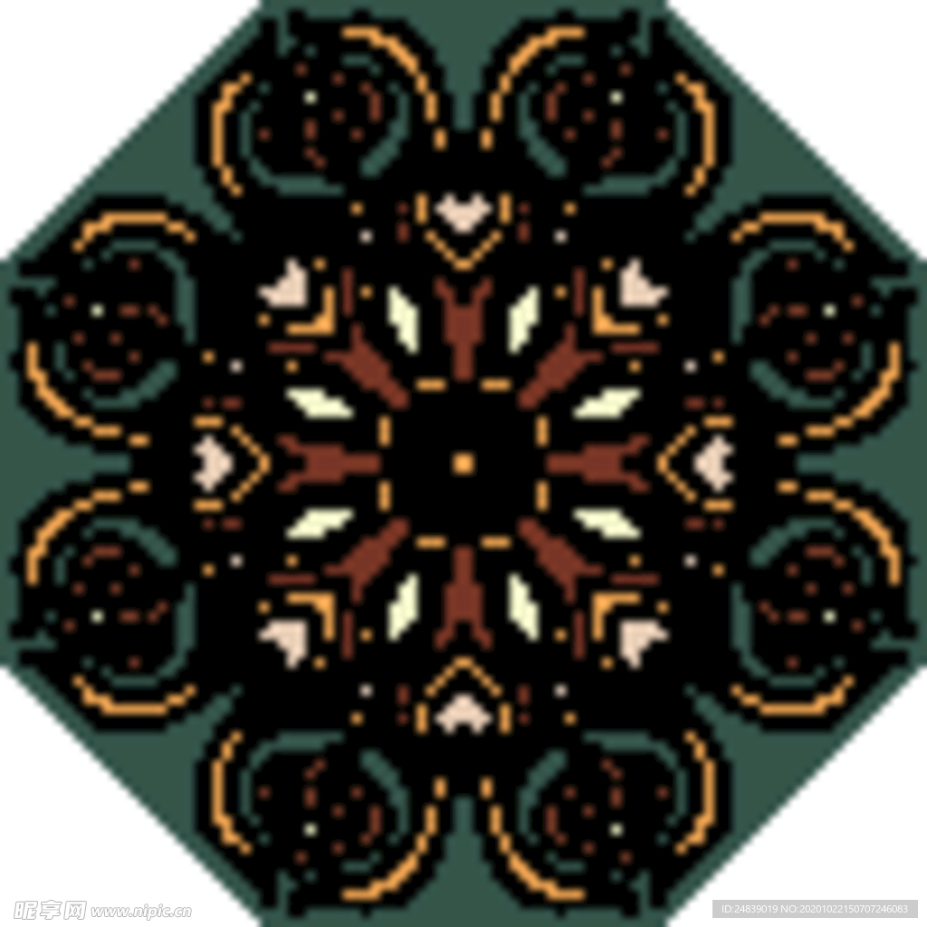 古典少数民族花纹底纹矢量