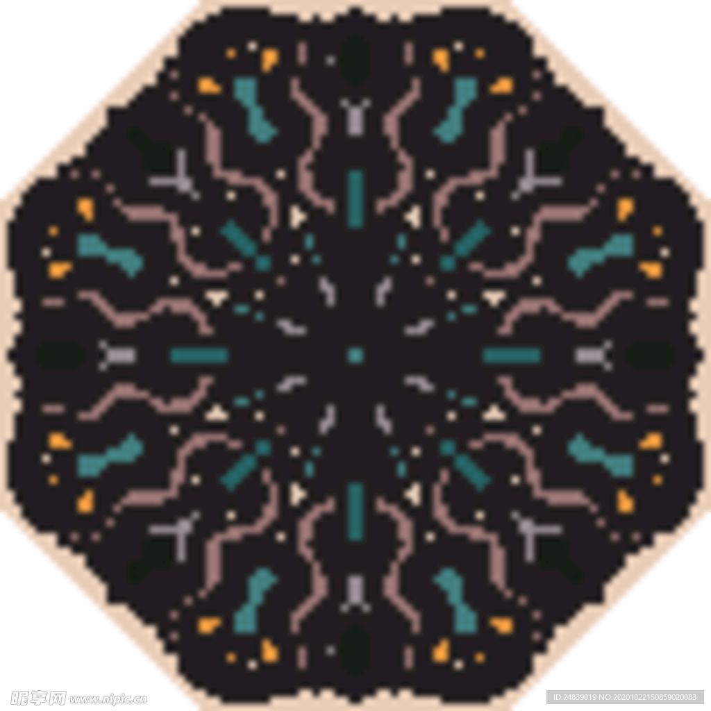 古典少数民族花纹底纹矢量