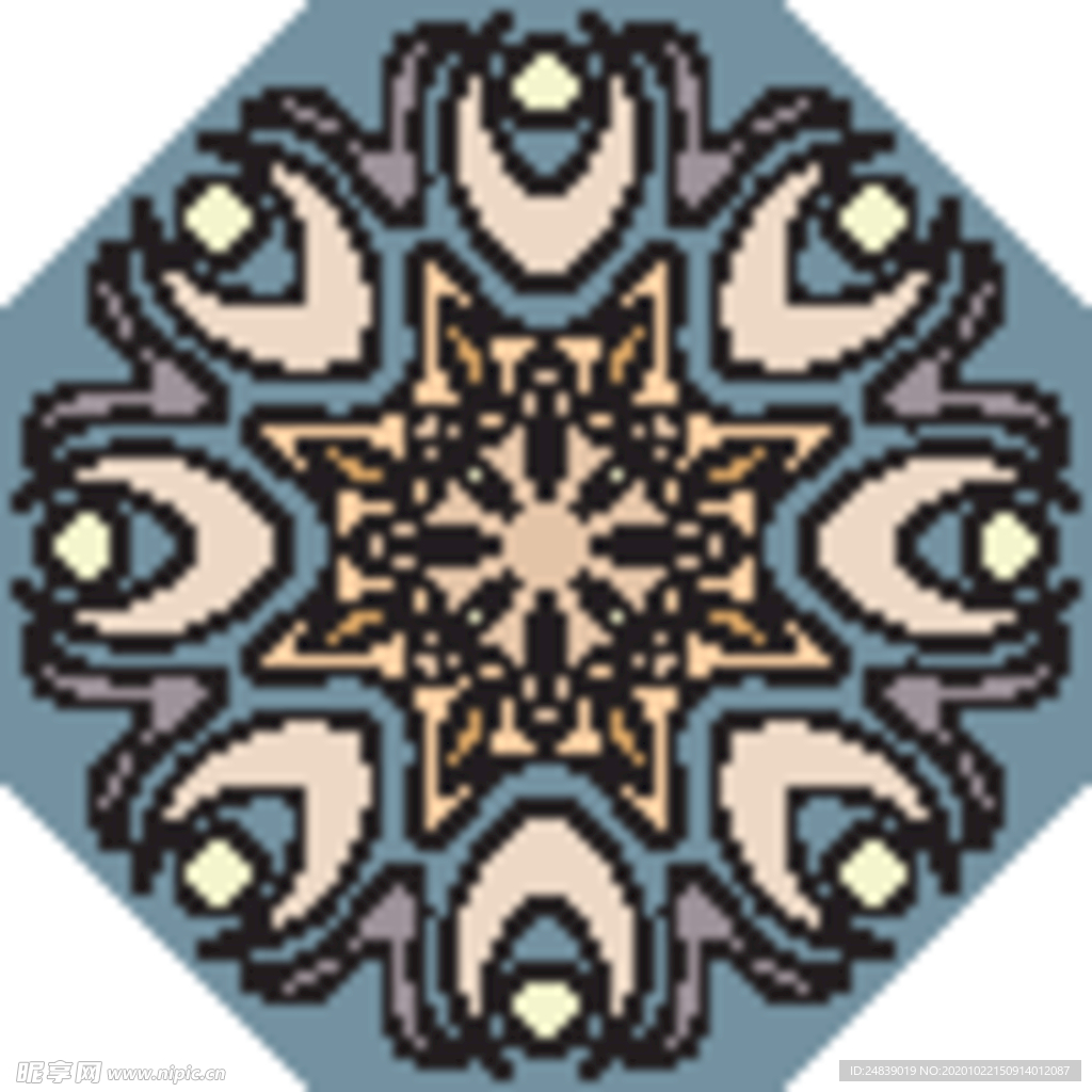 古典少数民族花纹底纹矢量