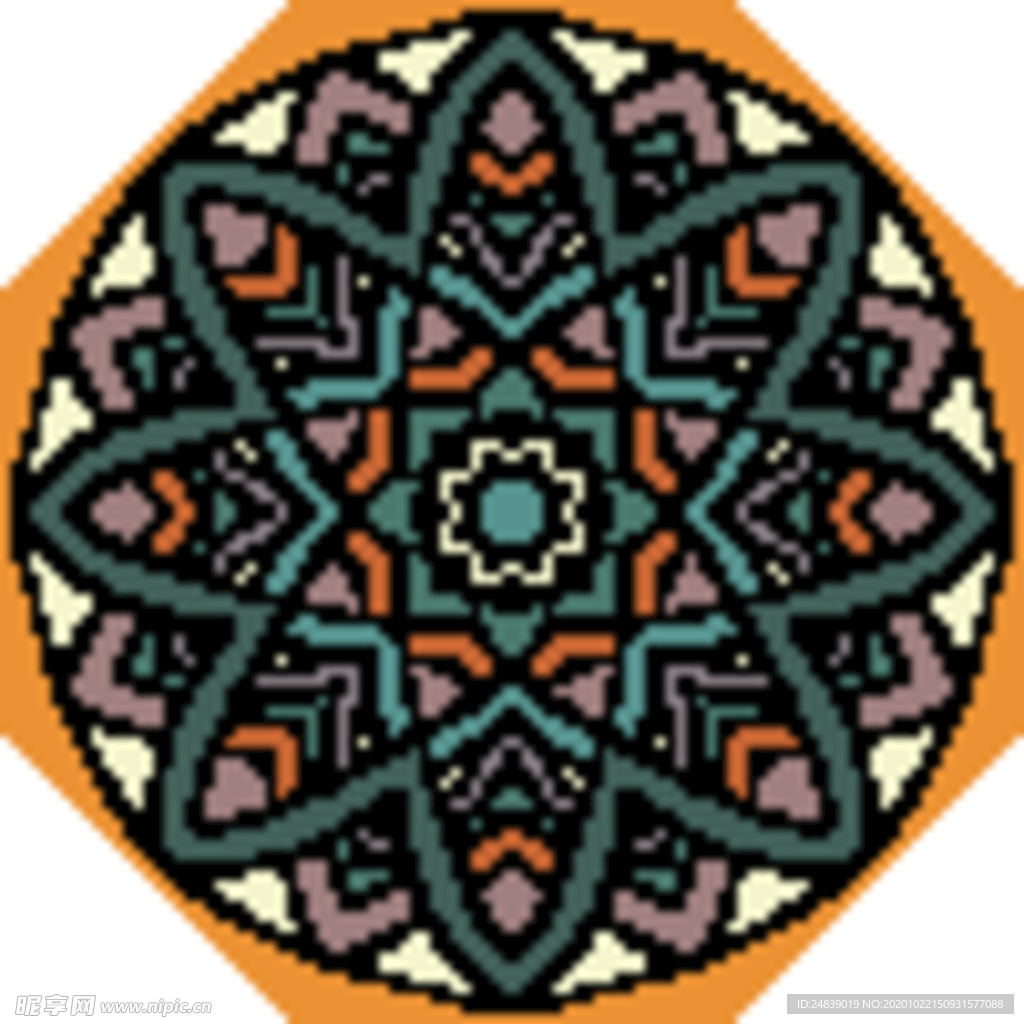 古典少数民族花纹底纹矢量