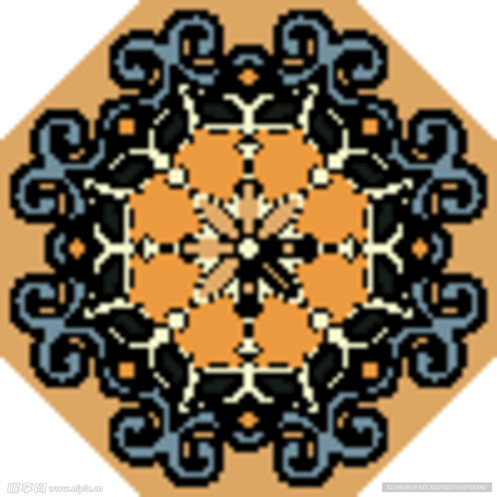 古典少数民族花纹底纹矢量