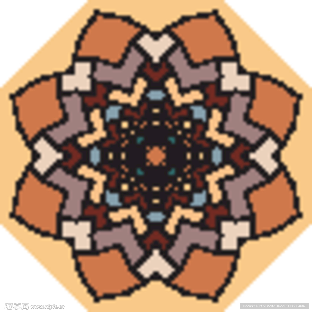 古典少数民族花纹底纹矢量