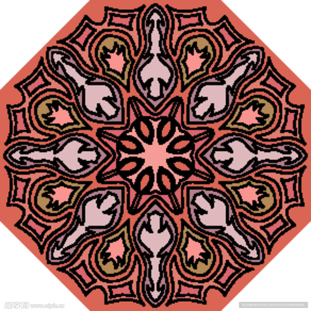 古典少数民族花纹底纹矢量