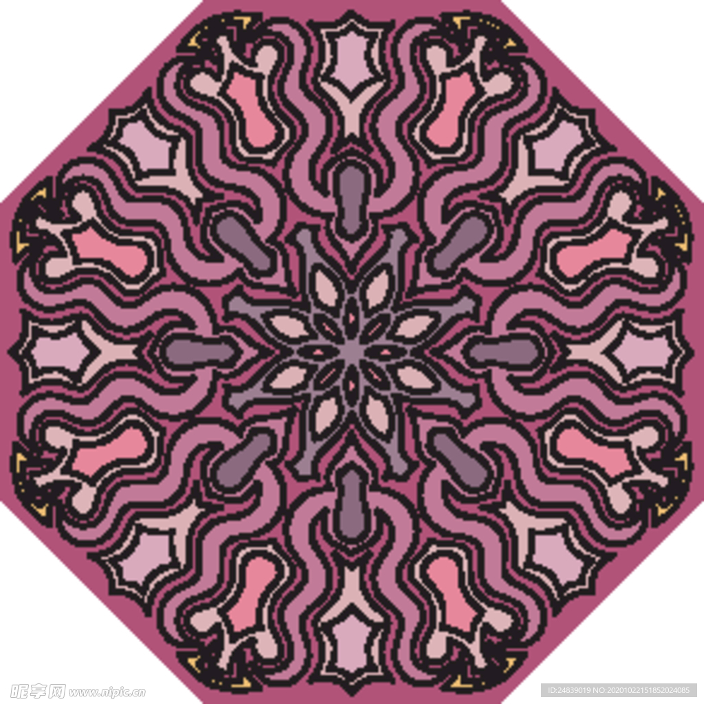 古典少数民族花纹底纹矢量