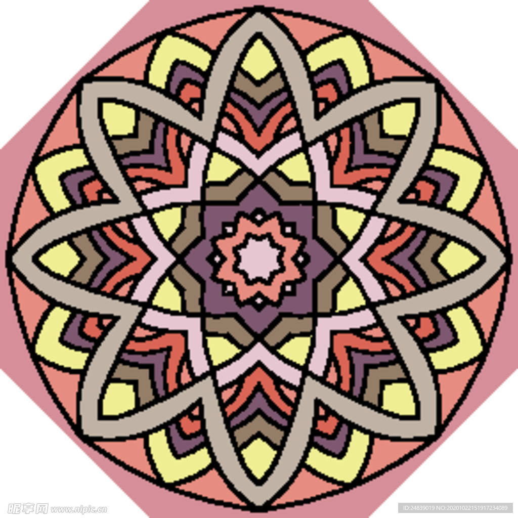 古典少数民族花纹底纹矢量