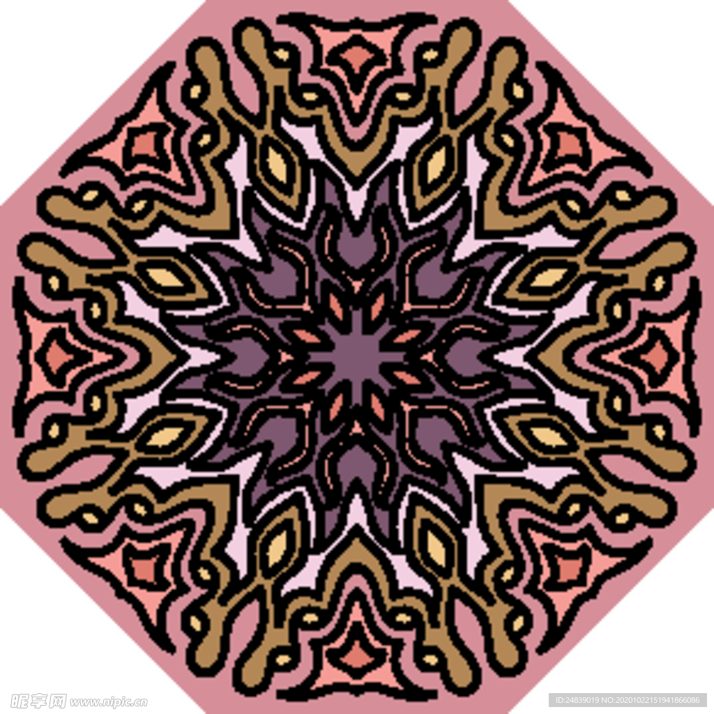 古典少数民族花纹底纹矢量