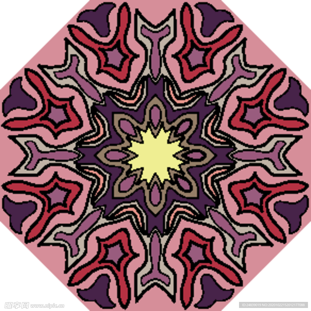 古典少数民族花纹底纹矢量