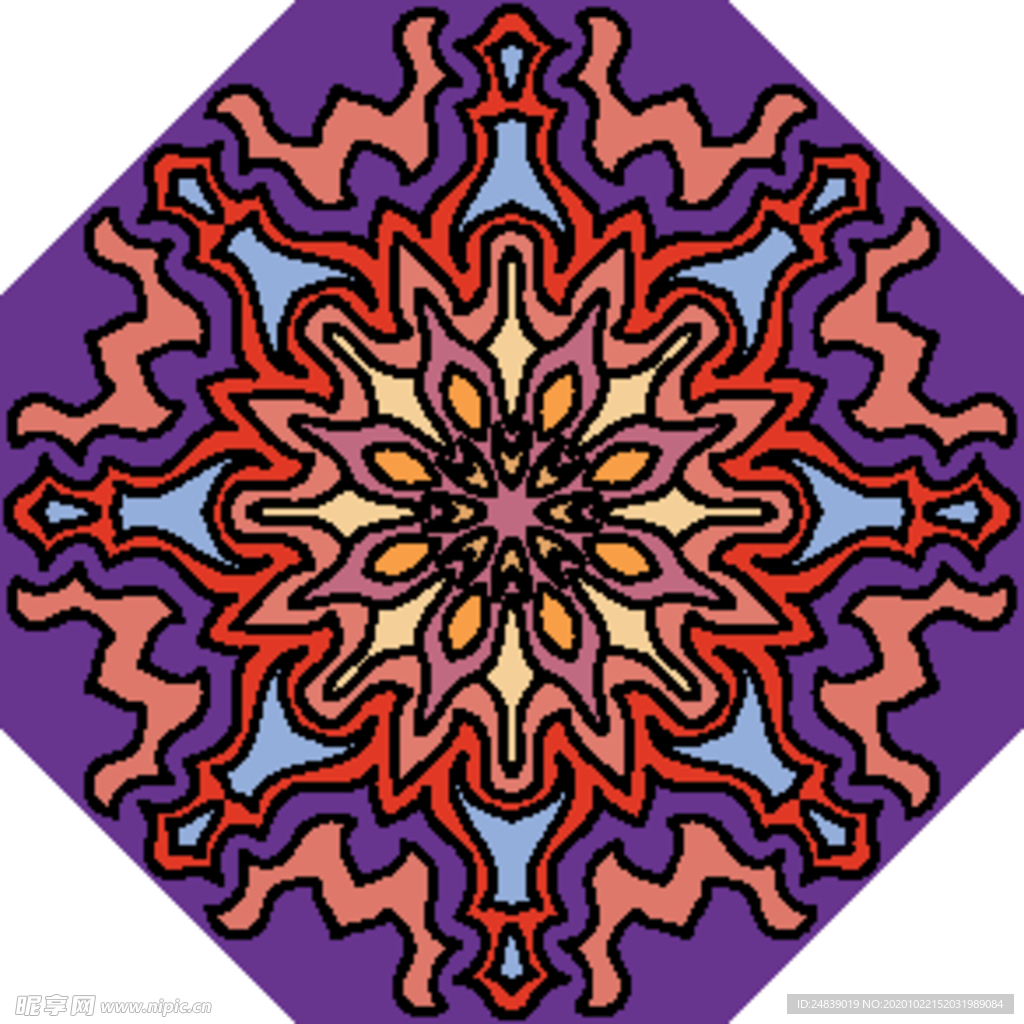 古典少数民族花纹底纹矢量