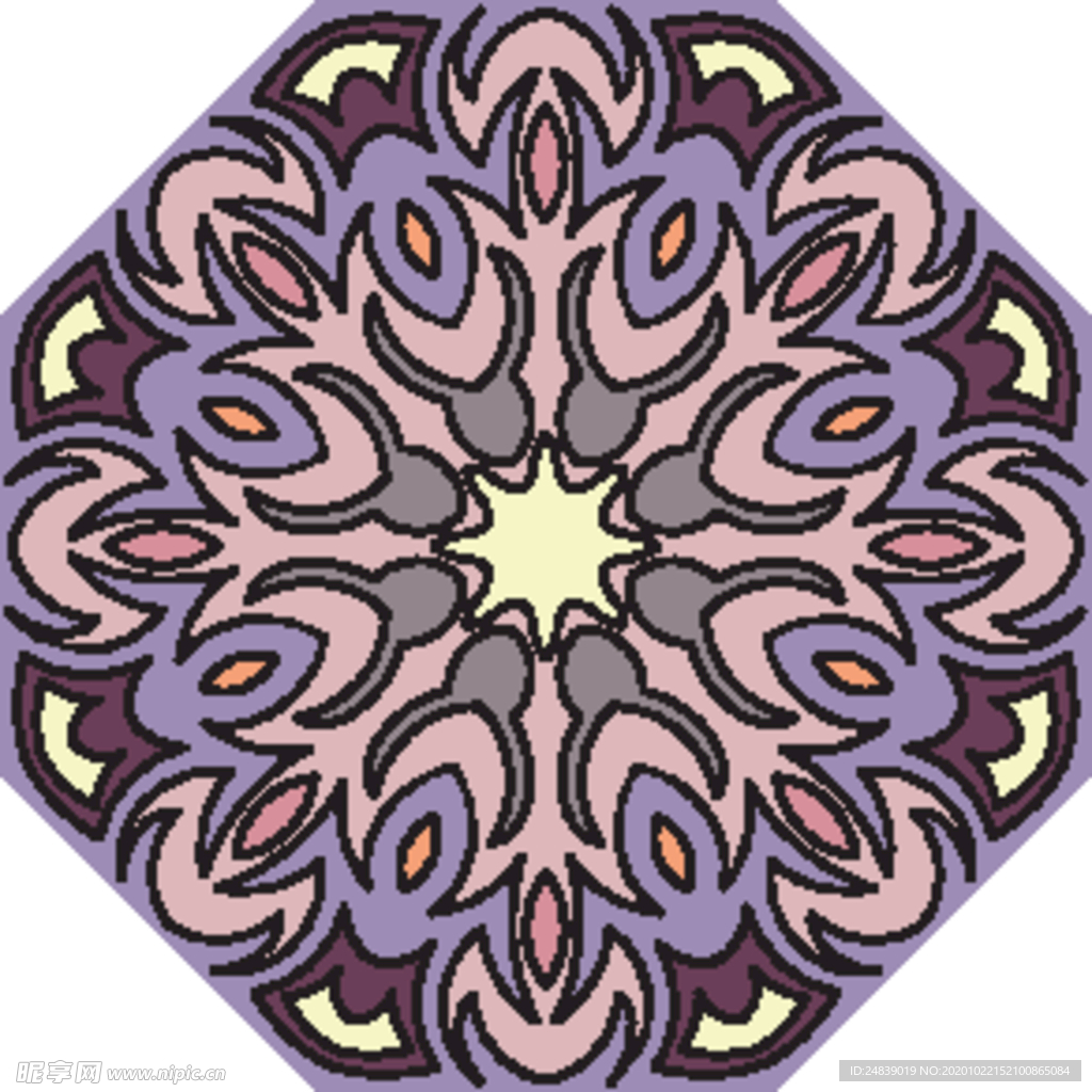 古典少数民族花纹底纹矢量