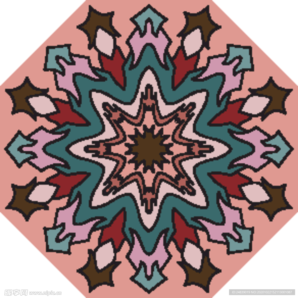 古典少数民族花纹底纹矢量