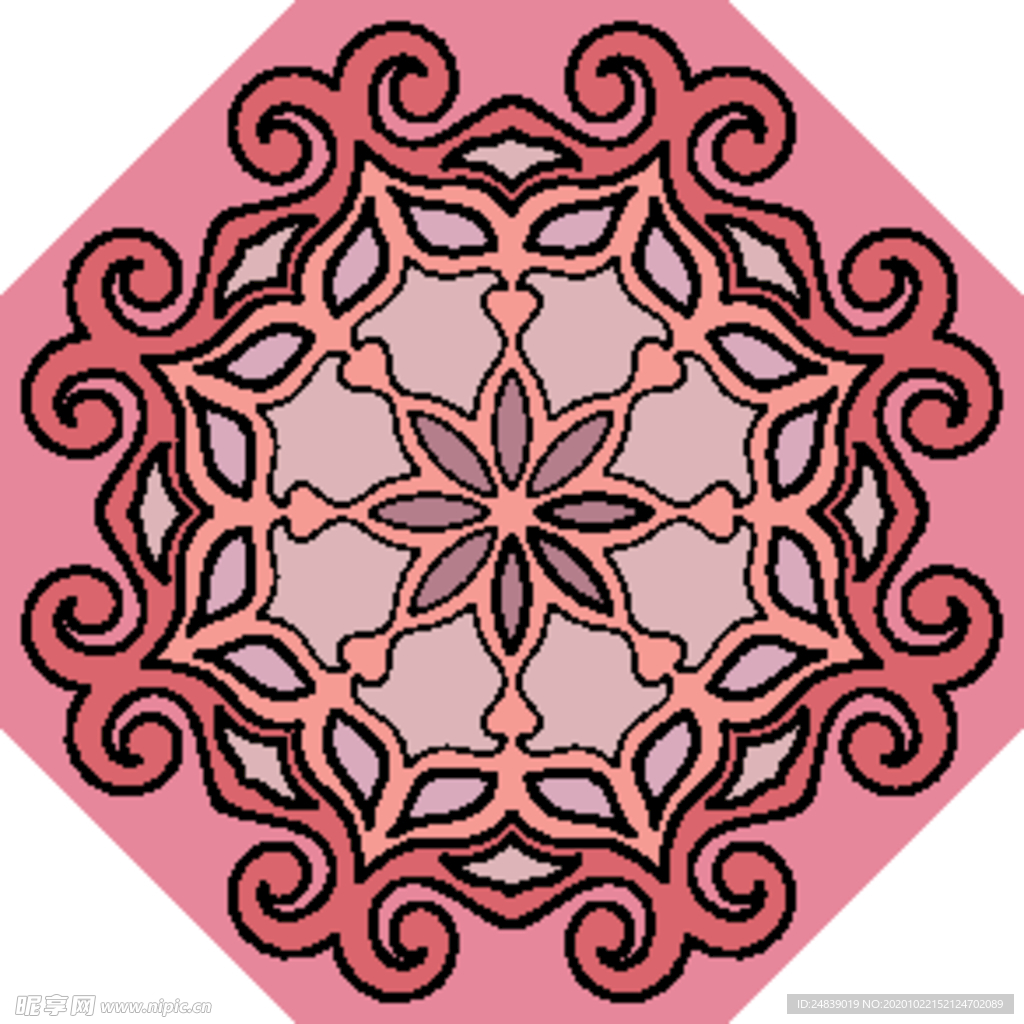 古典少数民族花纹底纹矢量