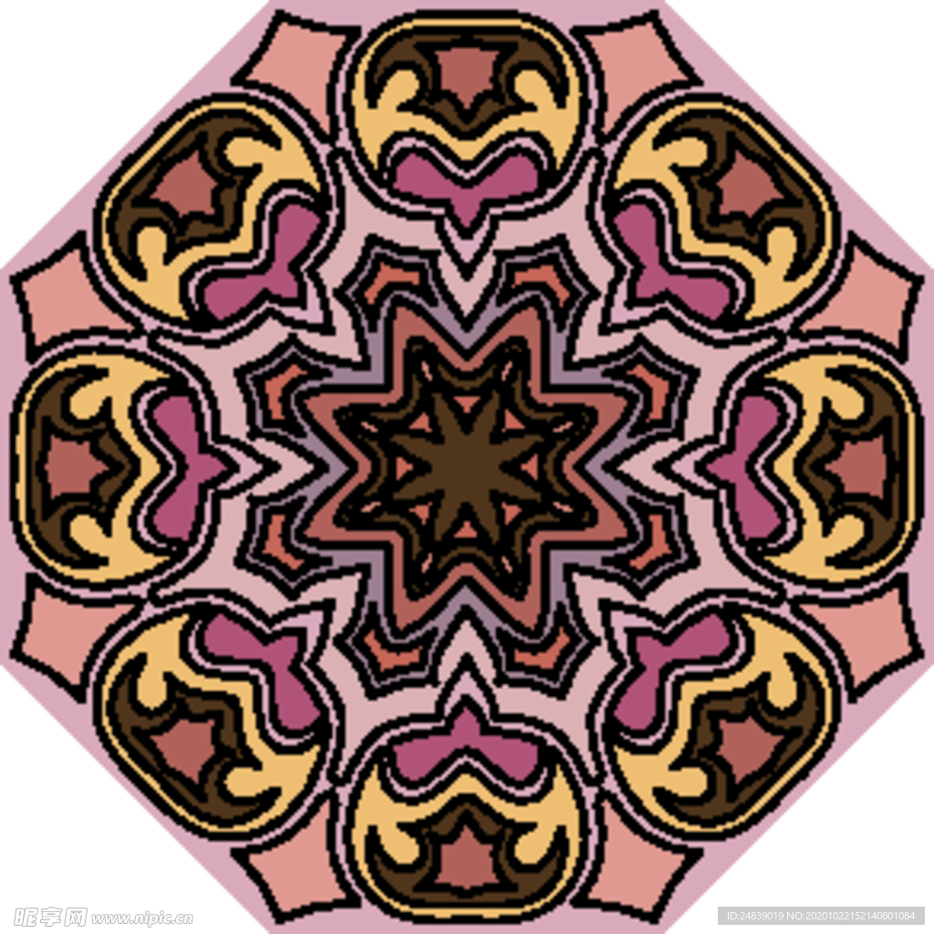 古典少数民族花纹底纹矢量