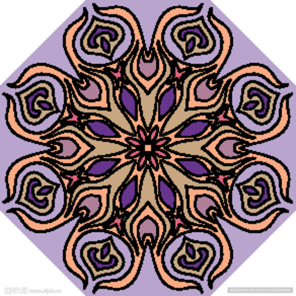 古典少数民族花纹底纹矢量