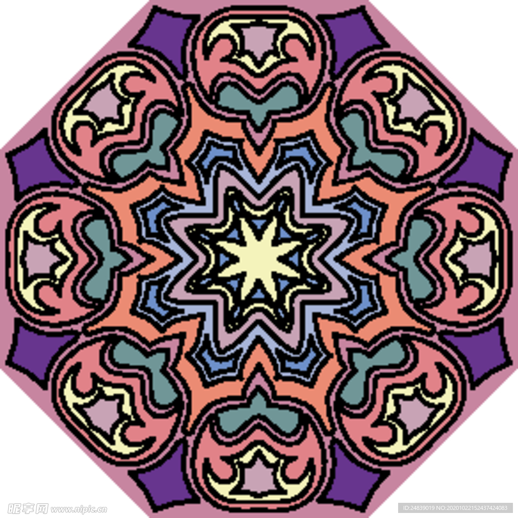 古典少数民族花纹底纹矢量