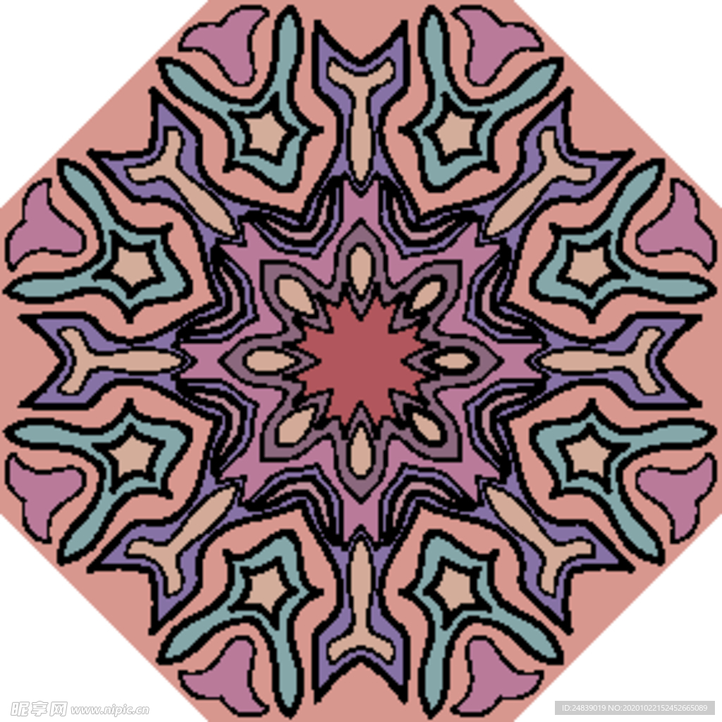 古典少数民族花纹底纹矢量