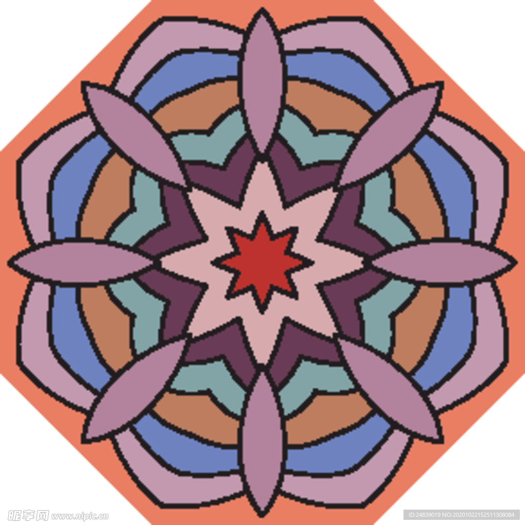 古典少数民族花纹底纹矢量