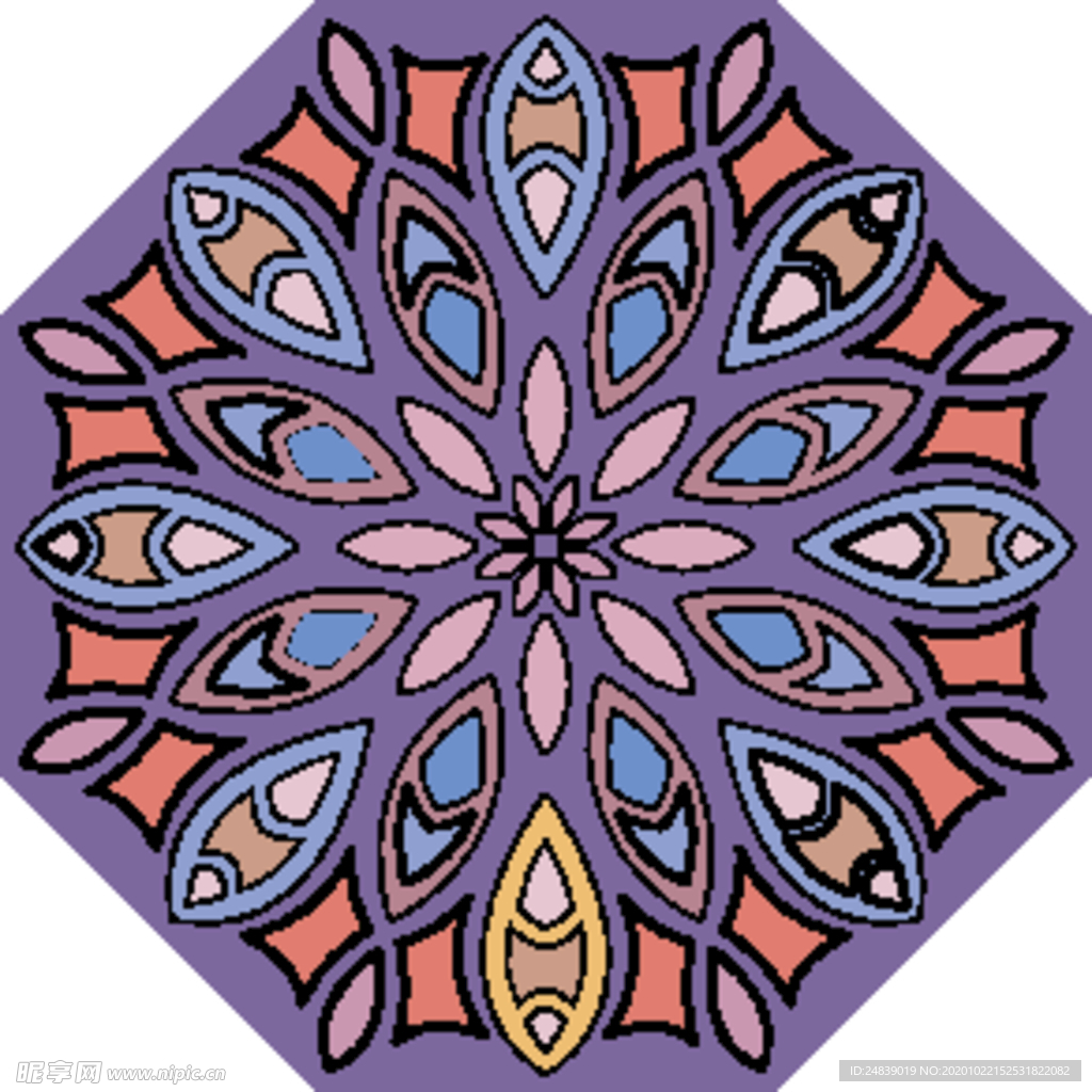 古典少数民族花纹底纹矢量