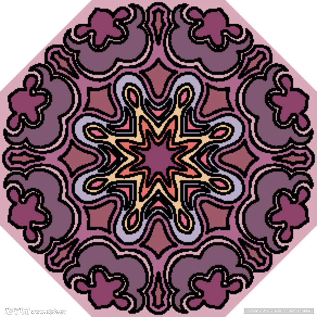 古典少数民族花纹底纹矢量