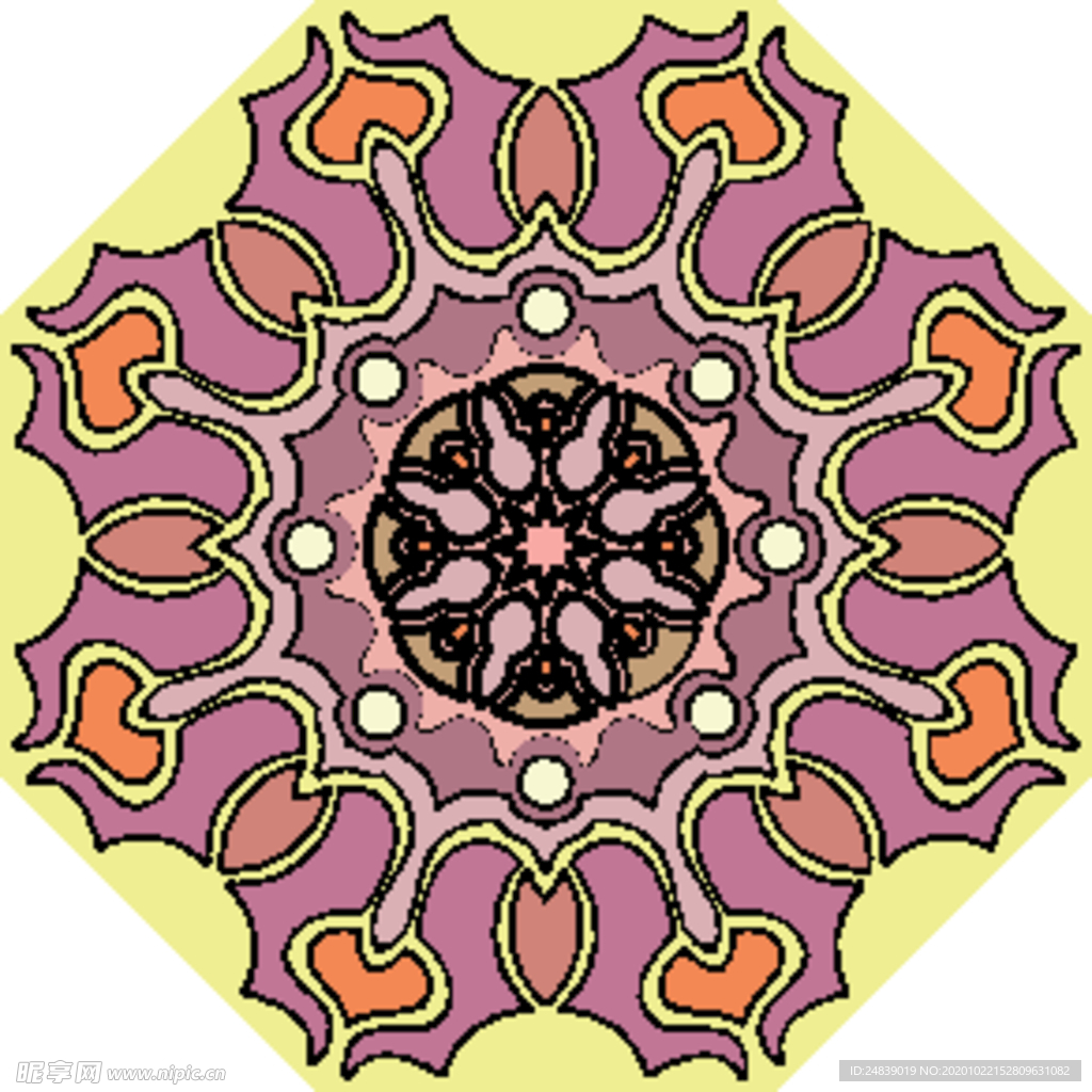 古典少数民族花纹底纹矢量