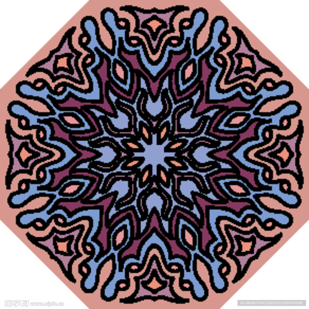 古典少数民族花纹底纹矢量