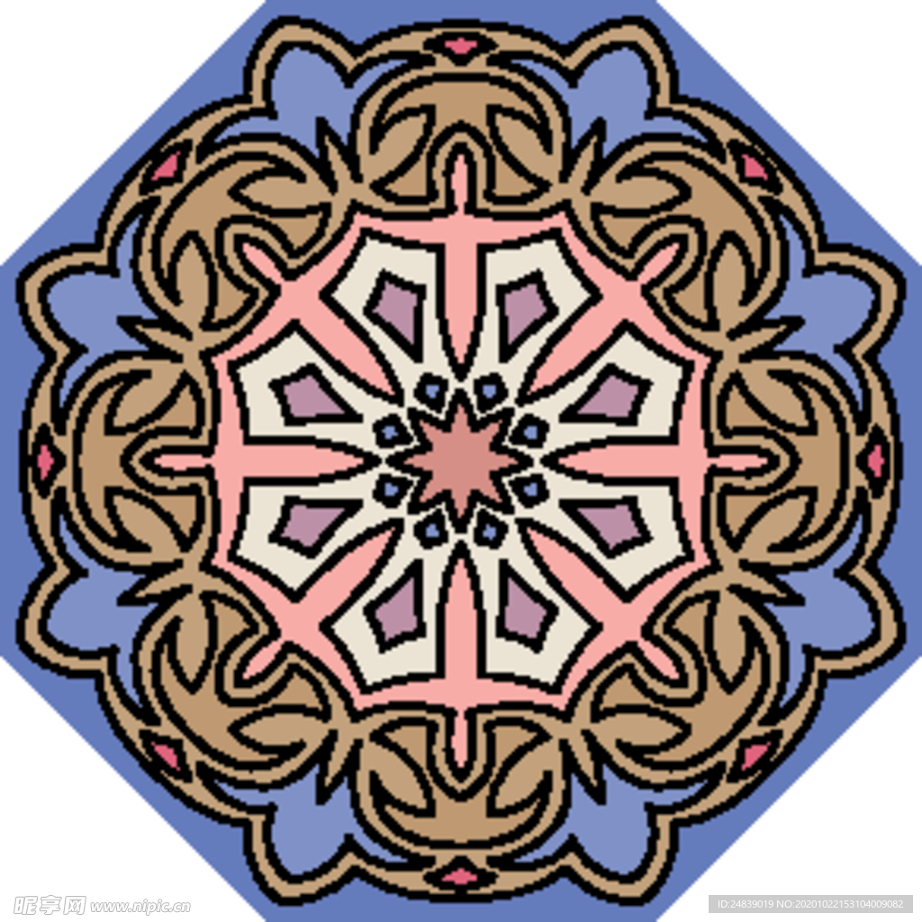 古典少数民族花纹底纹矢量