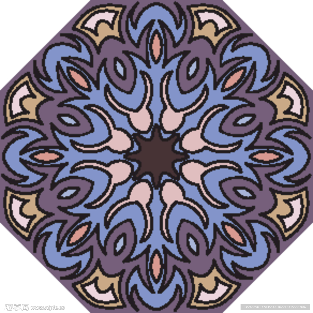 古典少数民族花纹底纹矢量