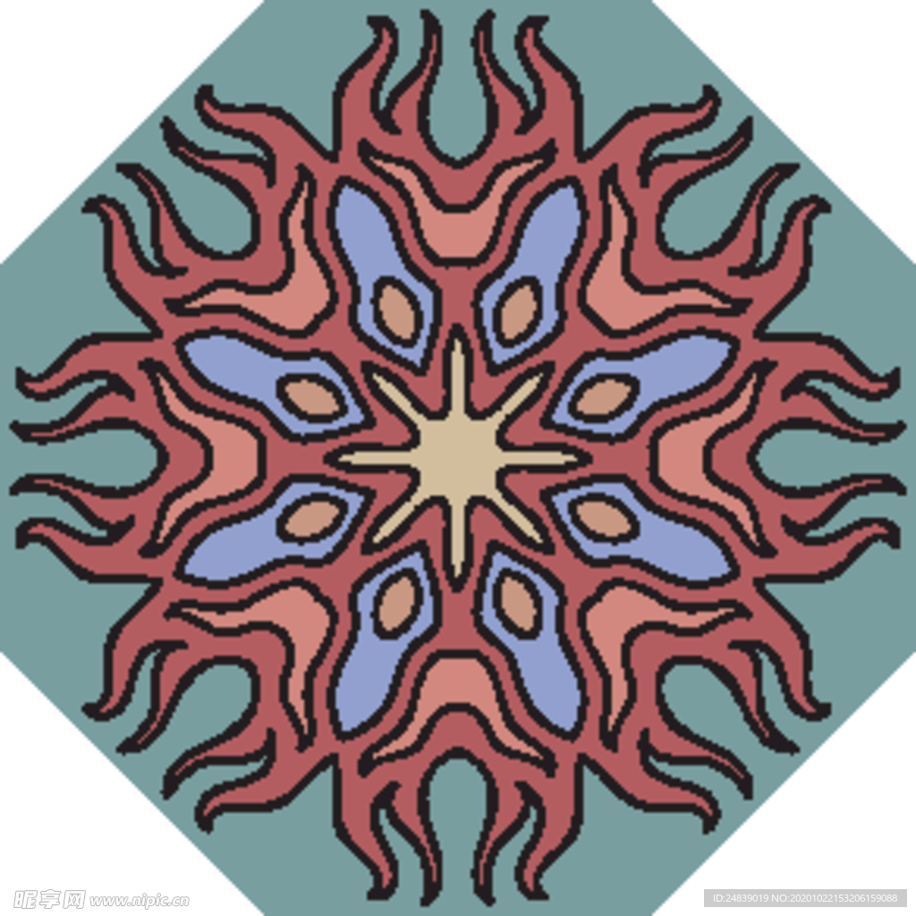 古典少数民族花纹底纹矢量