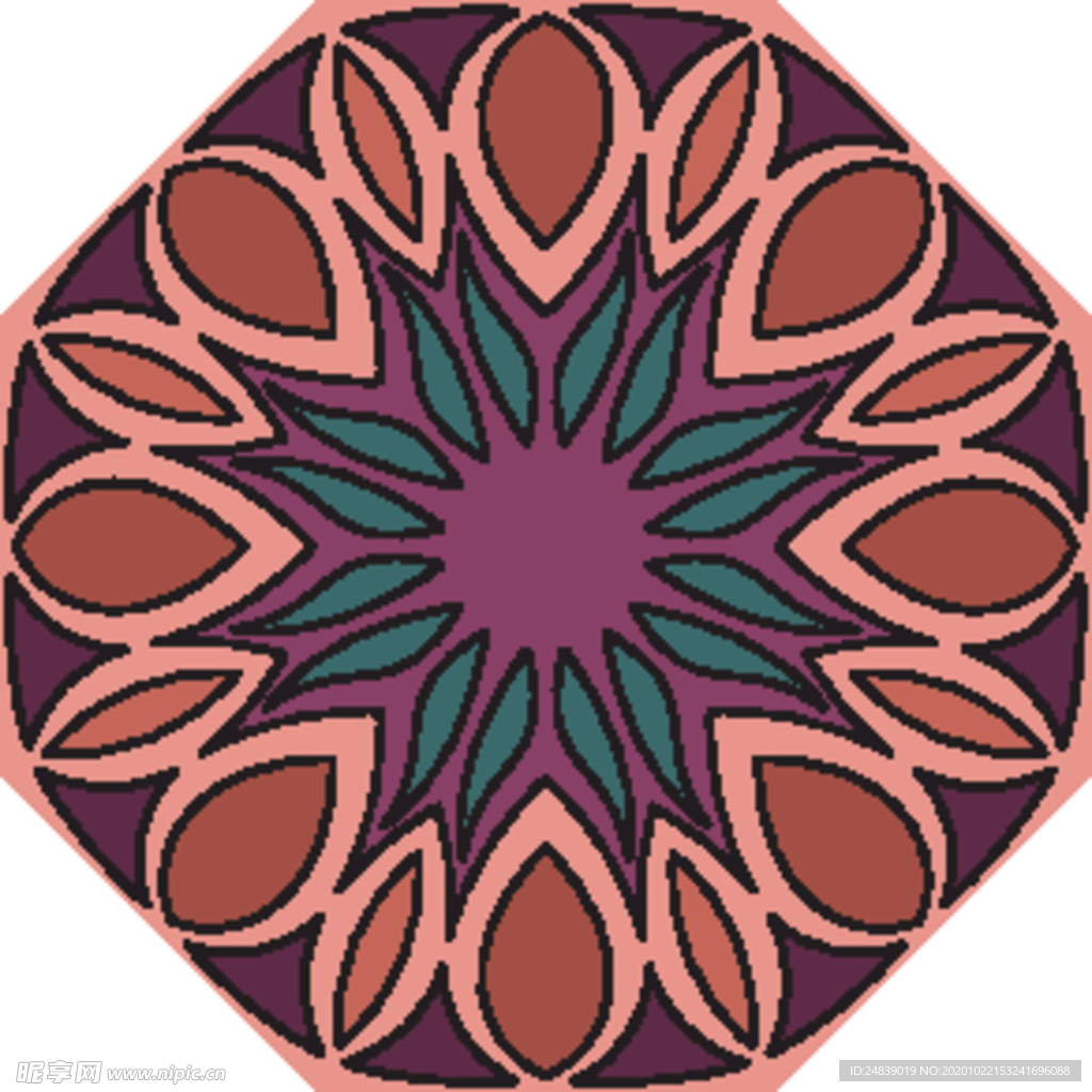 古典少数民族花纹底纹矢量