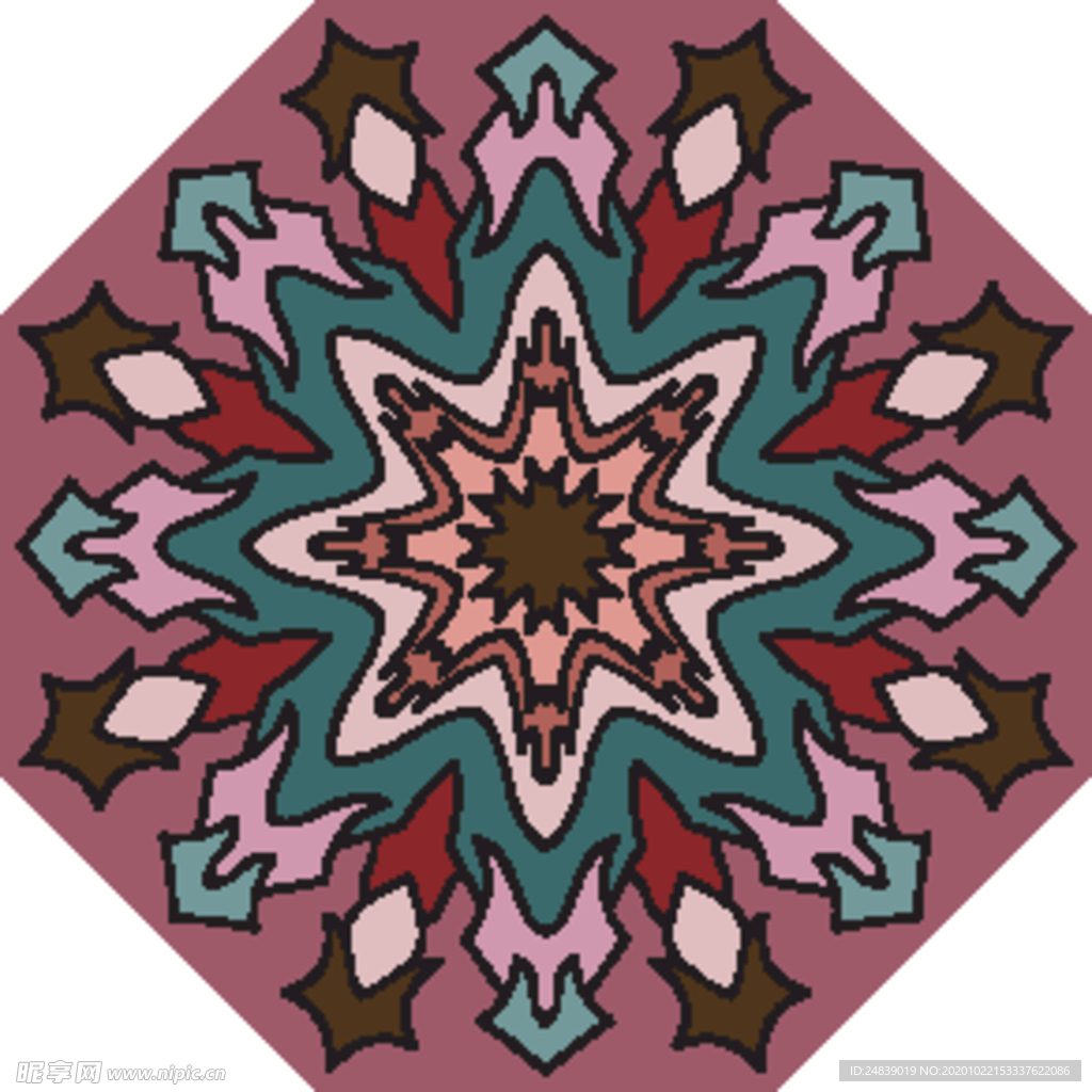 古典少数民族花纹底纹矢量