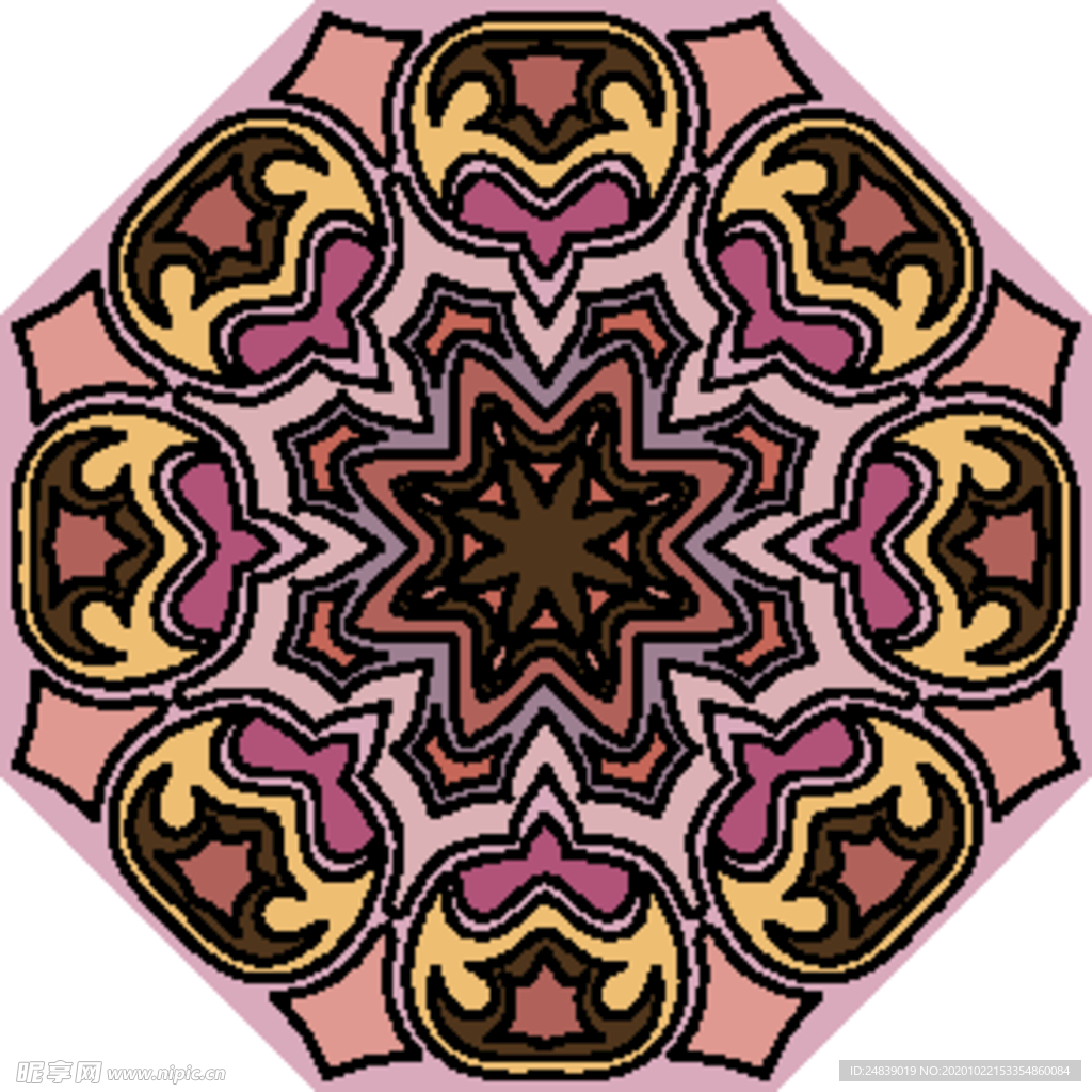 古典少数民族花纹底纹矢量